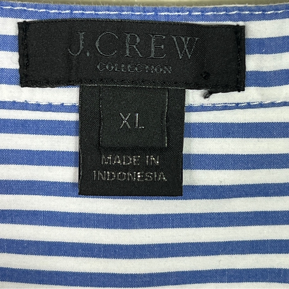 J. Crew Collection Sleeveless Shirtdress Pinstripe 100% Cotton Poplin Size XL - Picture 5 of 8